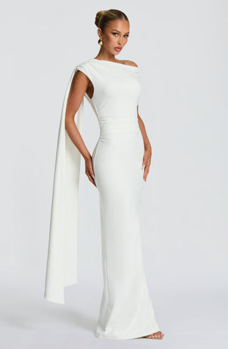 M.T Kylie Maxi Dress Stretch Crepe Ivory