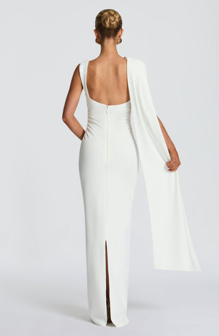 M.T Kylie Maxi Dress Stretch Crepe Ivory