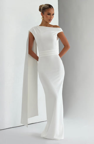 M.T Kylie Maxi Dress Stretch Crepe Ivory