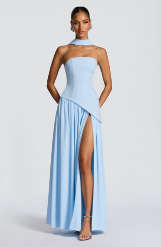 DIA Maliyah Maxi Dress Crepe Bodice Baby Blue