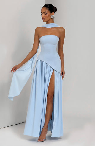 DIA Maliyah Maxi Dress Crepe Bodice Baby Blue