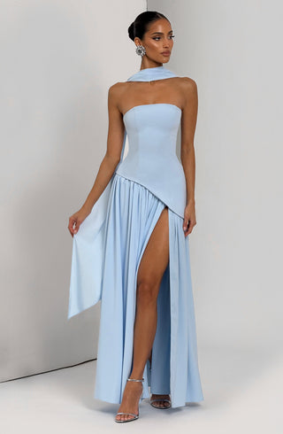 DIA Maliyah Maxi Dress Crepe Bodice Baby Blue