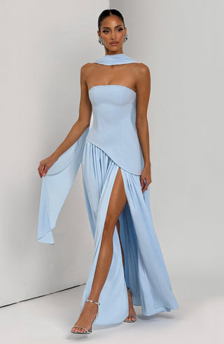 DIA Maliyah Maxi Dress Crepe Bodice Baby Blue