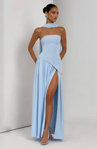 DIA Maliyah Maxi Dress Crepe Bodice Baby Blue
