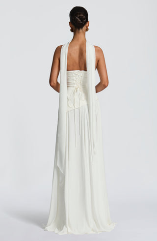 M.T Mila Scarf Chiffon Lightweight Ivory One Size
