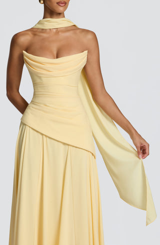 M.T Mila Lightweight Chiffon Scarf Lemon One Size