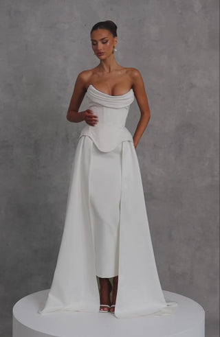 R.F Jamila Corset Duchess Satin Ivory