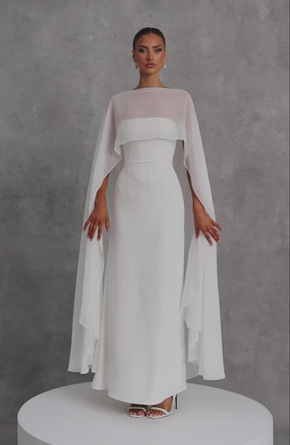 T.X Romy Bridal Cape Lightweight Chiffon Ivory One Size