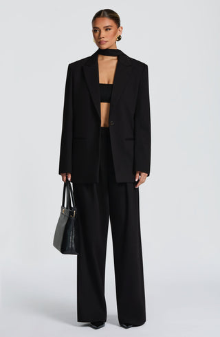 S.M Reece Blazer Jacket Non-Stretch Woven Suiting Black