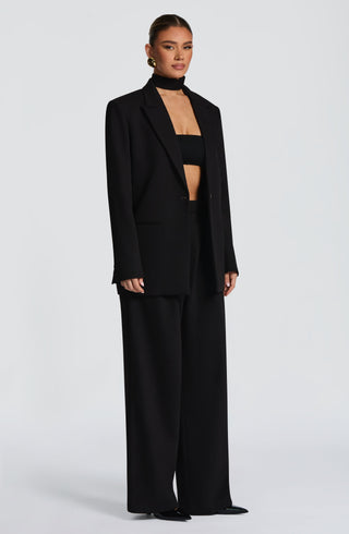 S.M Reece Blazer Jacket Non-Stretch Woven Suiting Black