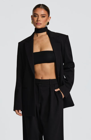 S.M Reece Blazer Jacket Non-Stretch Woven Suiting Black