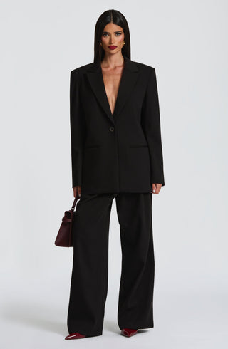 S.M Reece Blazer Jacket Non-Stretch Woven Suiting Black