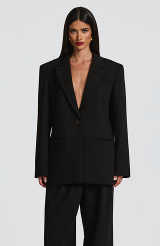 S.M Reece Blazer Jacket Non-Stretch Woven Suiting Black