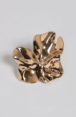 J.S Reya Collection Brooch Gold Polished High Shine One Size