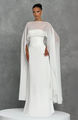 T.X Romy Bridal Cape Lightweight Chiffon Ivory One Size