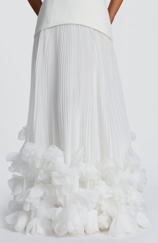 S.M Seraphina Gown Strapless Pleated Bridal Dress Ivory