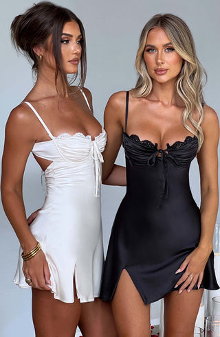 L.F Sherise Mini Dress Lightweight Satin Underwired Ivory