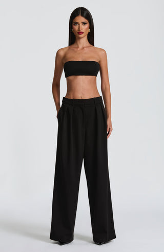 L.F Simi Top Strapless Bandeau Modal Jersey Black