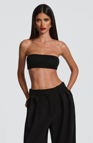 L.F Simi Top Strapless Bandeau Modal Jersey Black