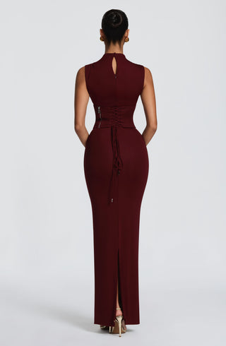 Soline Maxi Dress - Cherry Lacquer