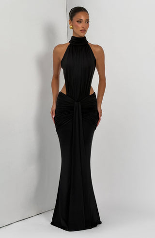 DIA Thekla Maxi Dress Stretch Slinky Jersey Mermaid Black
