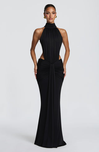 DIA Thekla Maxi Dress Stretch Slinky Jersey Mermaid Black