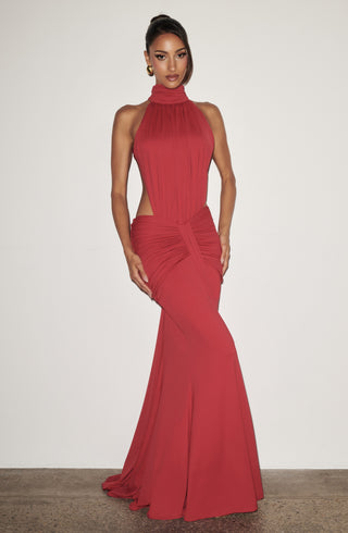 DIA Thekla Maxi Dress Stretch Slinky Jersey Red