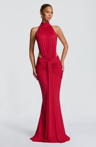 DIA Thekla Maxi Dress Stretch Slinky Jersey Red