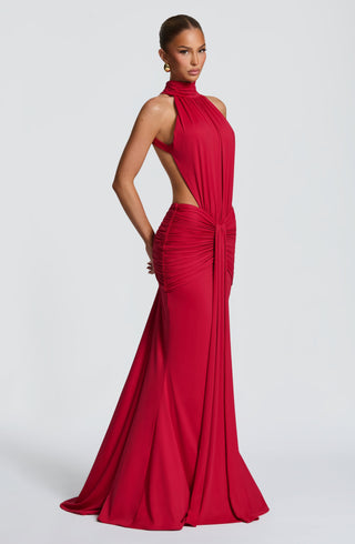 DIA Thekla Maxi Dress Stretch Slinky Jersey Red