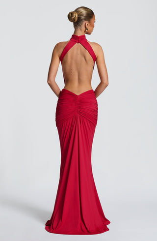DIA Thekla Maxi Dress Stretch Slinky Jersey Red