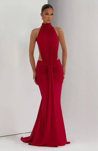 DIA Thekla Maxi Dress Stretch Slinky Jersey Red