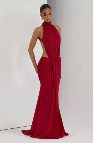 DIA Thekla Maxi Dress Stretch Slinky Jersey Red