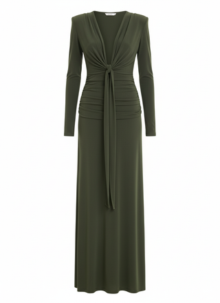 Vestido Rosalie verde caqui