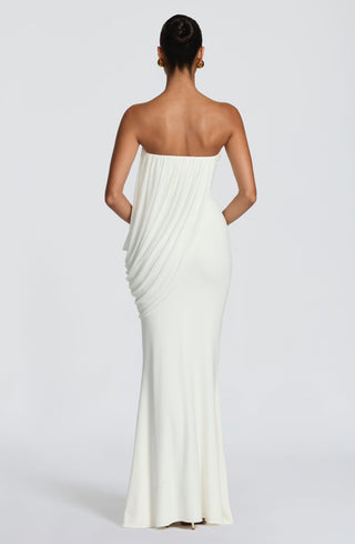 L.F Vienna Maxi Dress Double-Layer Modal Jersey Ivory