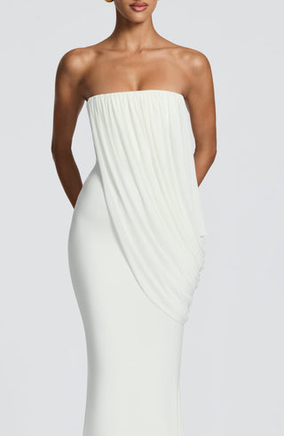 L.F Vienna Maxi Dress Double-Layer Modal Jersey Ivory
