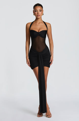 DIA Vixen Mini Dress Stretch Slinky Jersey Black