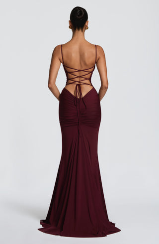 Zaria Gown - Cherry Lacquer